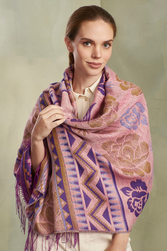 Telise Shawl Baby Alpaca Color Morado