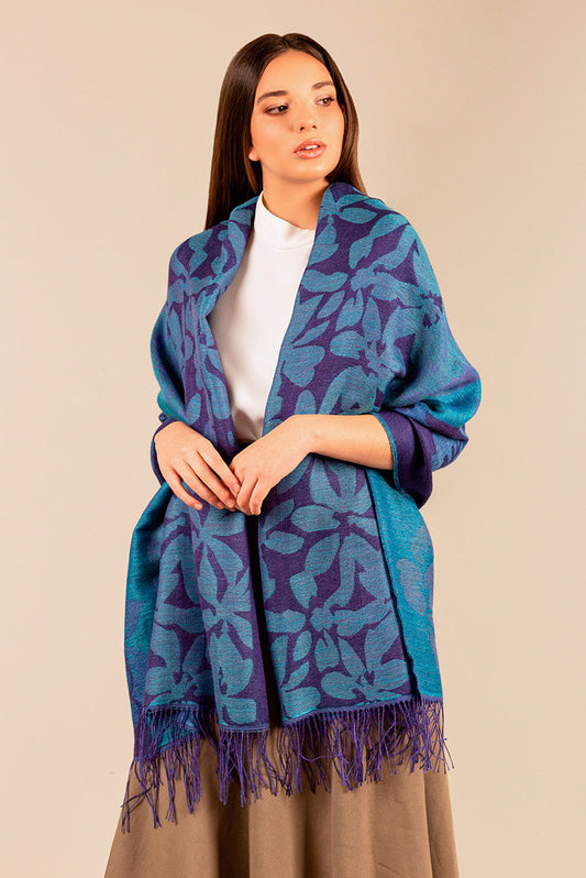 Ucampo Shawl Baby Alpaca Color Blue