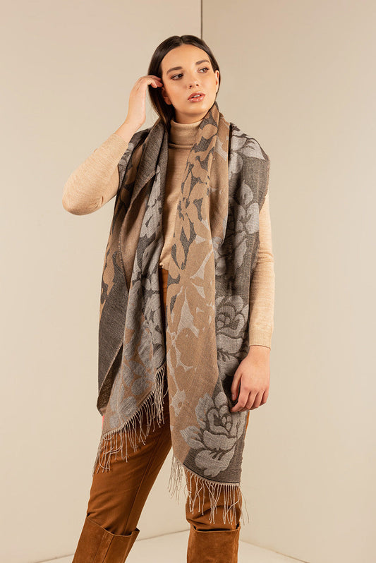 Ucampo Shawl Baby Alpaca Color Marrom