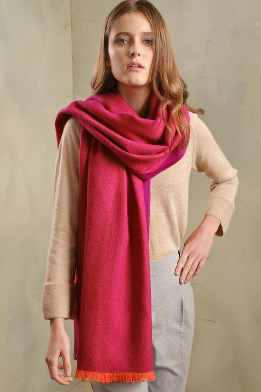 Tag - Un Chal Baby Alpaca Color Naranja