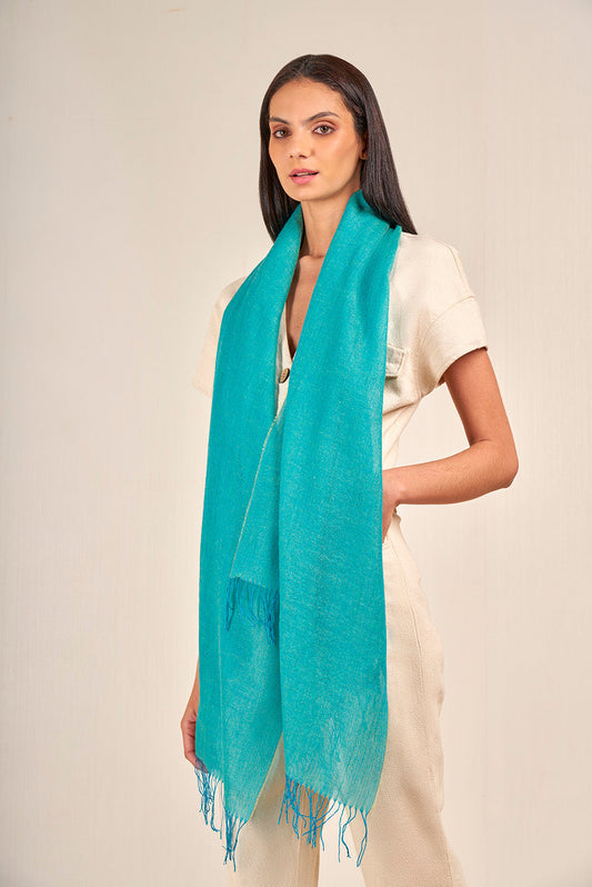 Votre Shawl Baby Alpaca Color Turquesa