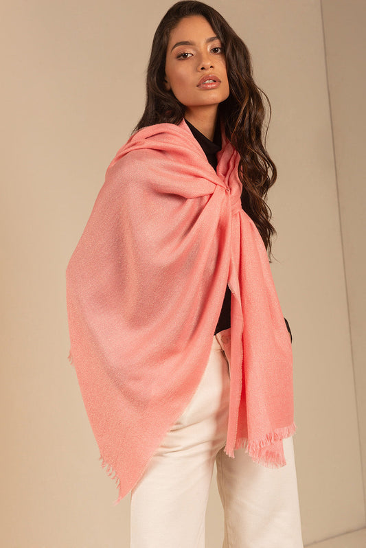 Uriana Shawl Baby Alpaca Color Pink