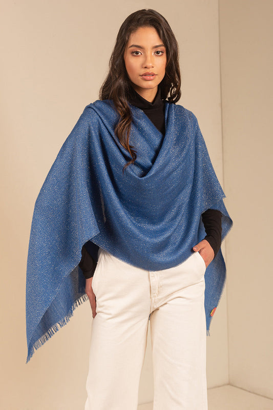 Uriana Shawl Baby Alpaca Color Blue