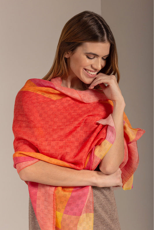 Uberlandia Shawl Baby Alpaca Color Naranja