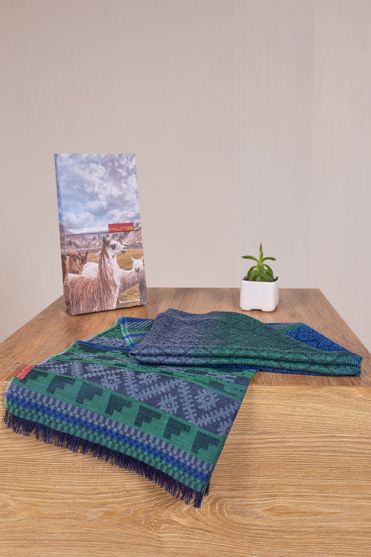 Villahermosa Shawl Baby Alpaca Color Blue