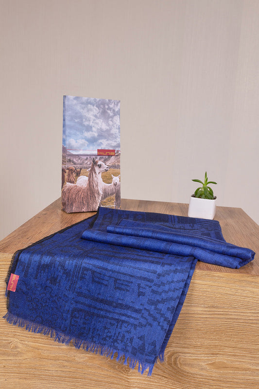 Villareal Shawl Baby Alpaca Color Blue