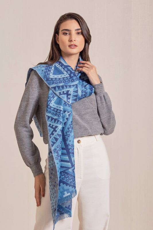 Vinelli Shawl Baby Alpaca Color Blue