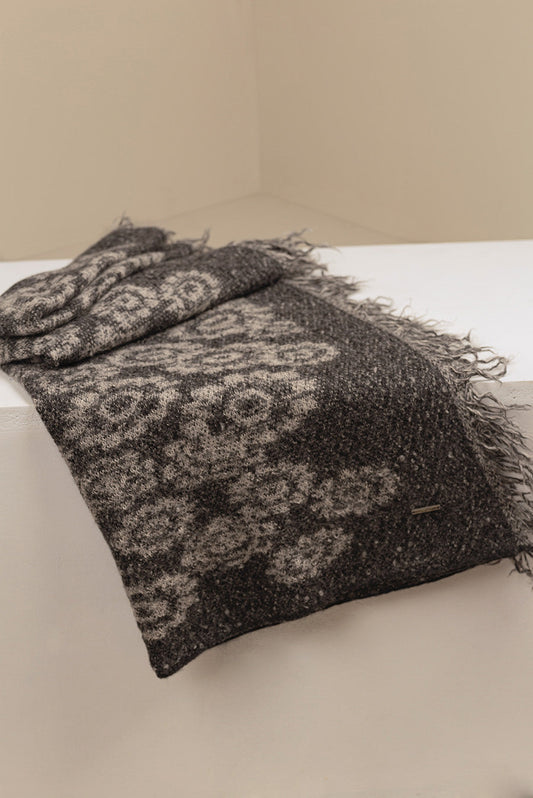 Ulsa Shawl Baby Alpaca Color Antracite & Luna