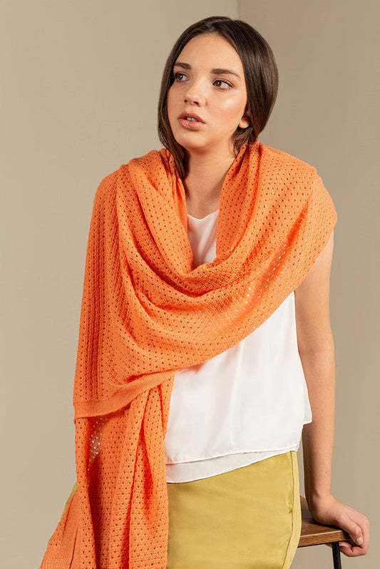 Ueco Shawl Baby Alpaca Color Melon