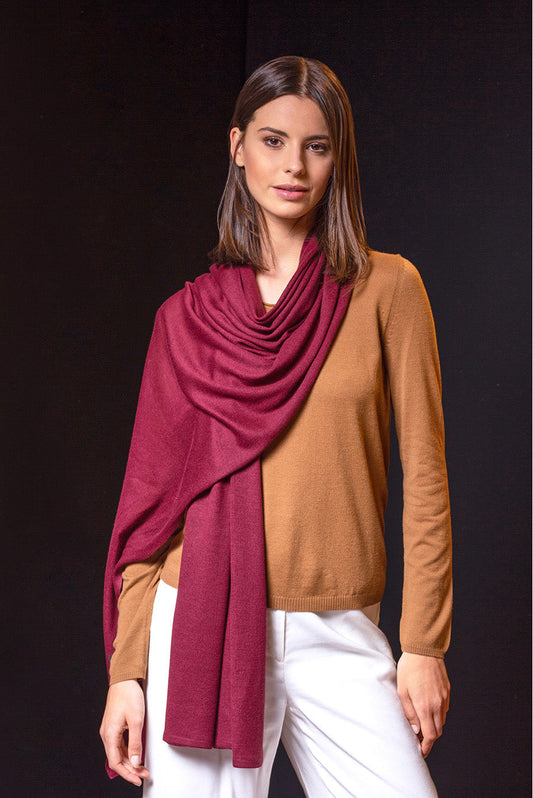 Bouveret Shawl Vicuña Color Burdeo