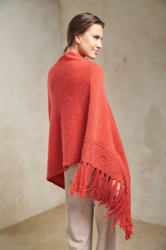 Ofelia Poncho Baby Alpaca Color Cyclamen