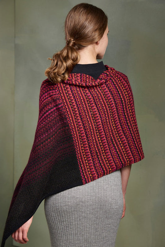 Rapsody Poncho Baby Alpaca Color Burgundy