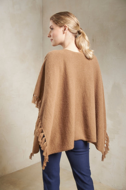 Poncho Escorpio Baby Alpaca Color Camel