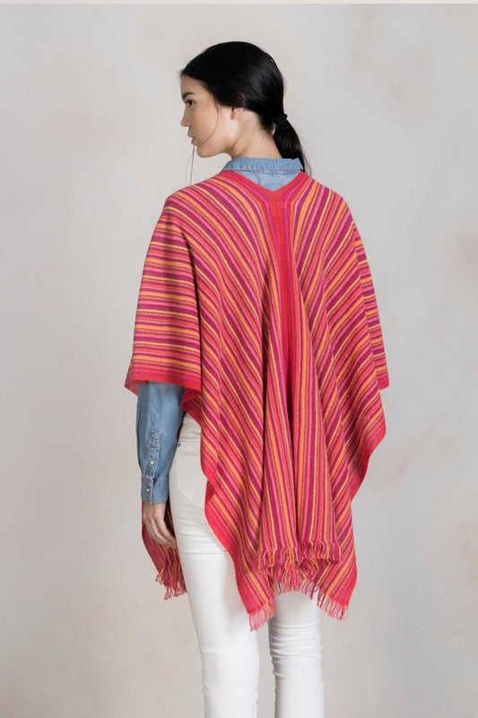 Rainbow Poncho Baby Alpaca Color Picadilly