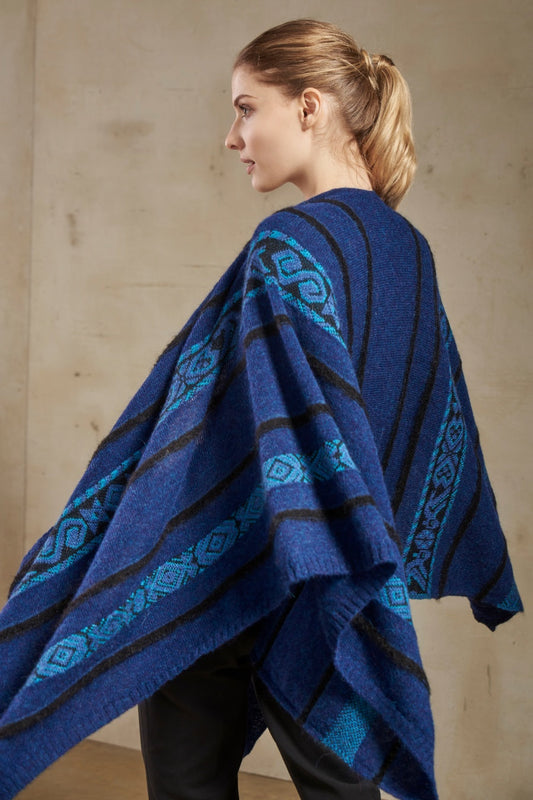 Salinas Poncho Baby Alpaca Color Astral