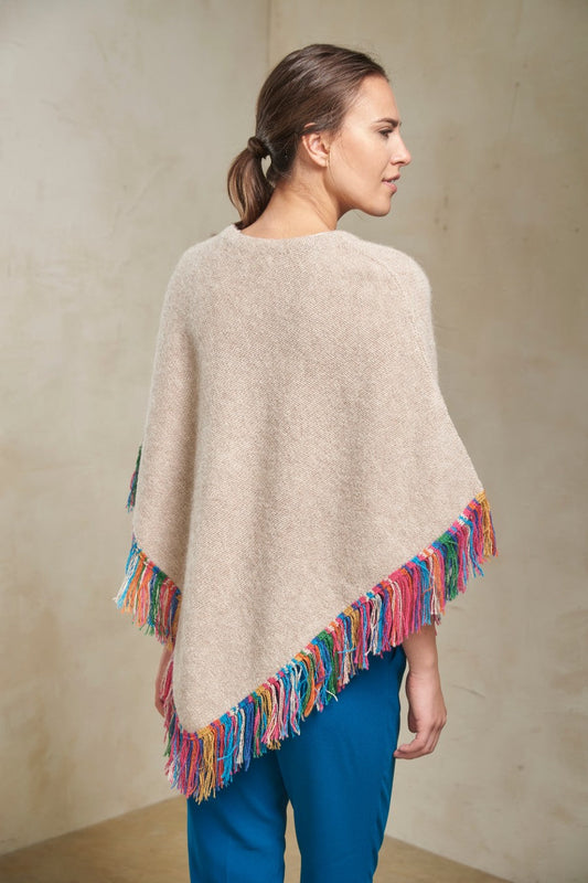 Socabaya Poncho Baby Alpaca Color Sabbia