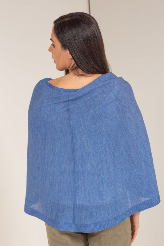 Sway Poncho Baby Alpaca Color Ocean