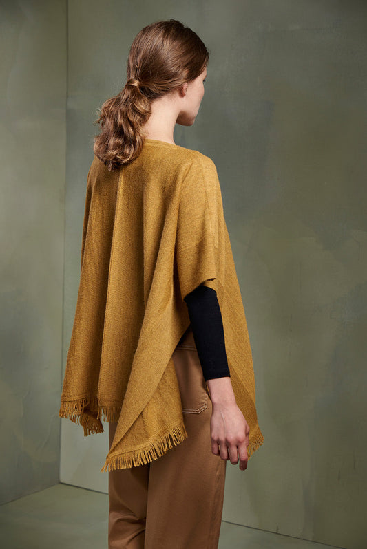 Taboa Poncho Baby Alpaca Color Senape