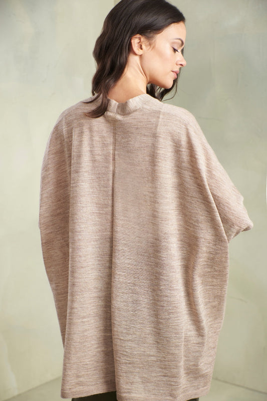 Tangelo Poncho Baby Alpaca Color Ajonjoli