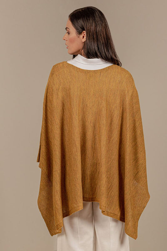 Udaipur Poncho Baby Alpaca Color Oropel