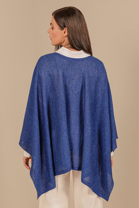 Udaipur Poncho Baby Alpaca Color Bluestone