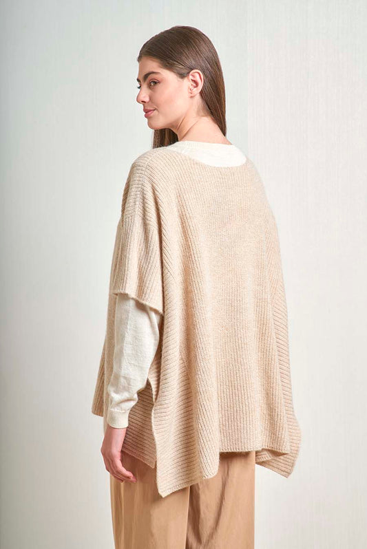 Poncho Umpala Baby Alpaca Color Masilla