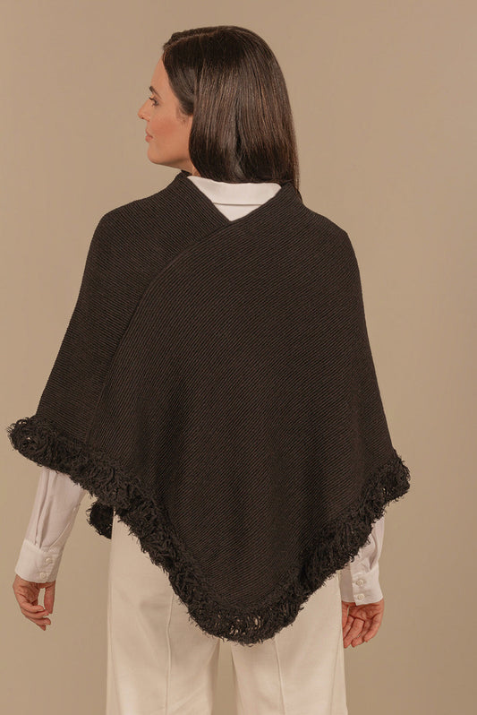 Ufficio Poncho Baby Alpaca Color Negro