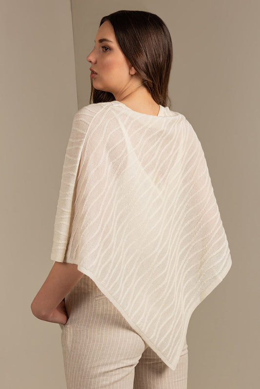 Ustinov Poncho Baby Alpaca Color Crudo