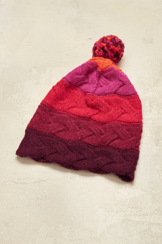 Twig Hat Baby Alpaca Color Burgundy