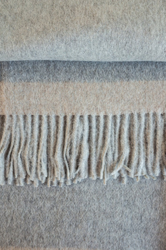 Sirah Blanket Alpaca & Wool Color Grey