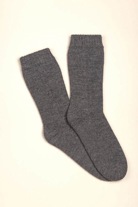 Una Socks Baby Alpaca Color Grey