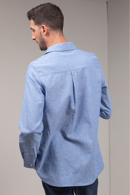 Udito Shirt Linen Color Blue