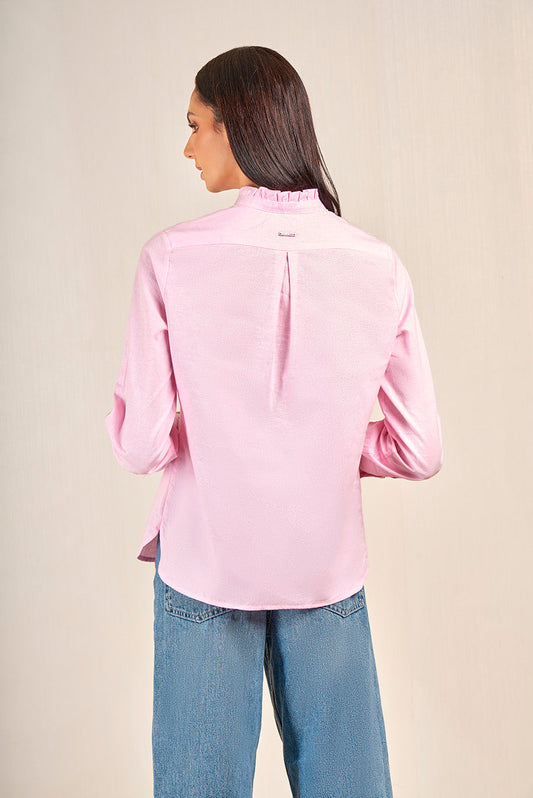 Velero Shirt Linen & Cotton Color Pink