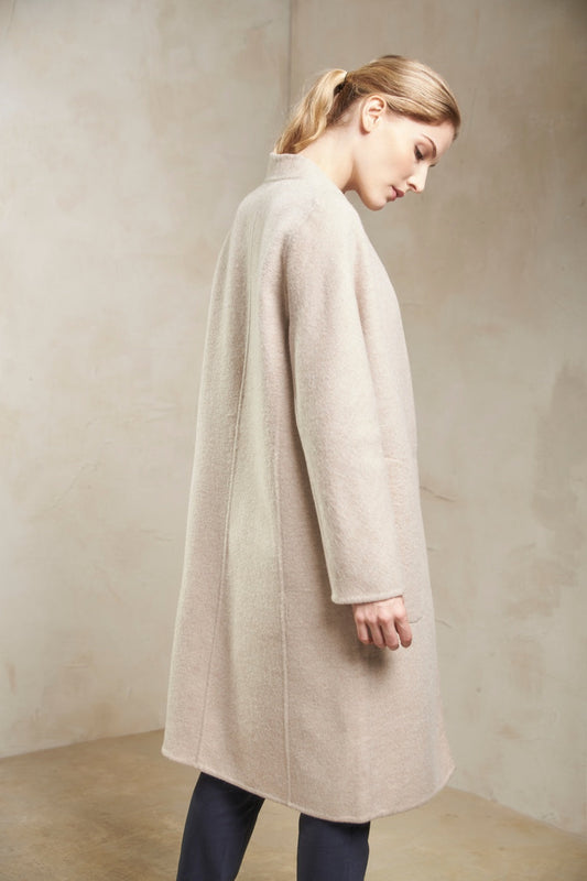 Stefanie Coat Baby Alpaca & Wool Color White