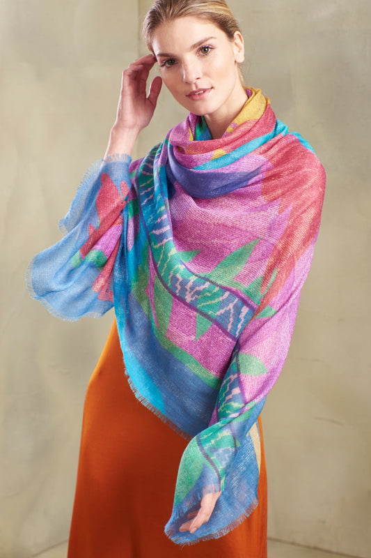 Tek Shawl Baby Alpaca Color Multicolor