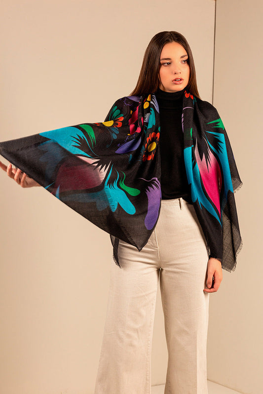 Uralia Shawl Baby Alpaca Color Multicolor