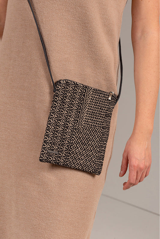 Urlaub Phone Holder Wool & Cotton Color Black & Cafe